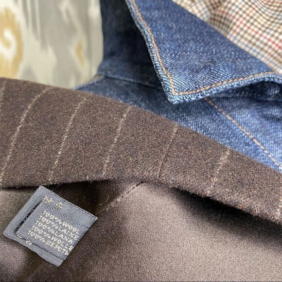 Ralph Lauren Fall '12 Chocolate Brown Cashmere Blend Pinstripe Pencil Skirt - Picture 16 of 16